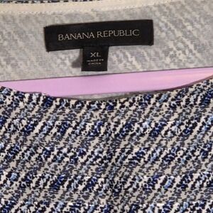 Banana Republic Blue and White Blouse
